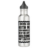 God wordt uitgenodigd waterfles  (Links)