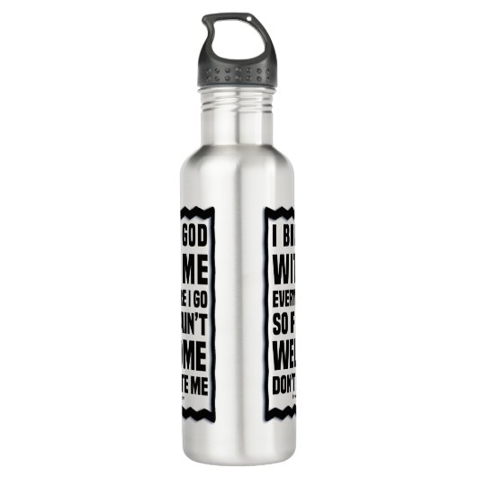 God wordt uitgenodigd waterfles (Achterkant)