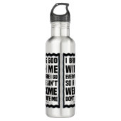 God wordt uitgenodigd waterfles  (Voorkant)