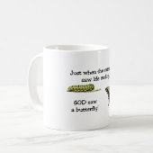 God zag een klassieke Butterfly-Mok Koffiemok (Voorkant links)