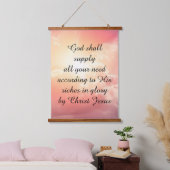 God zal al uw behoefte aan wandtapijt leveren hangend wandkleed (Slaapkamer)