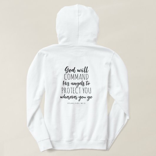 God zal bevelen hoodie (Design achterkant)