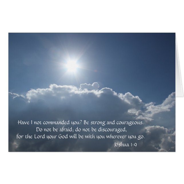 God zal bij je zijn (Joshua 1:9), Heavens Boven! (Voorkant Horizontaal)