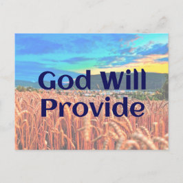God zal briefkaart leveren