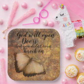 God zal deuren openen" Partij Borden Papieren Bordje (Feest)