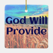 God zal een versiering geven keramisch ornament (Achterkant)