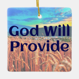 God zal een versiering geven keramisch ornament