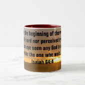 God zal handelen tweekleurige koffiemok (Center)