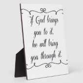 God zal je er doorheen brengen. fotoplaat (Zijkant)
