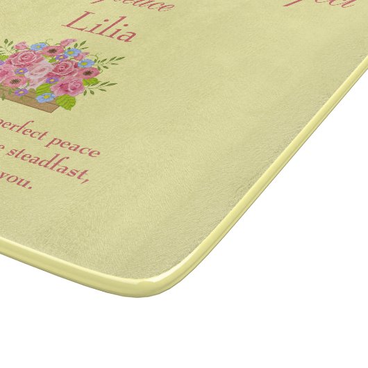 God zal je in volmaakte vrede bewaren snijplank (Hoek)