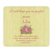 God zal je in volmaakte vrede bewaren snijplank (Voorkant)