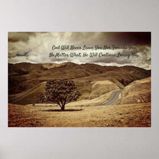 "God zal je nooit verlaten of in het belang van jo Poster (Voorkant)