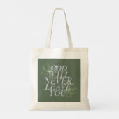 God zal je nooit verlaten tote bag (Achterkant)