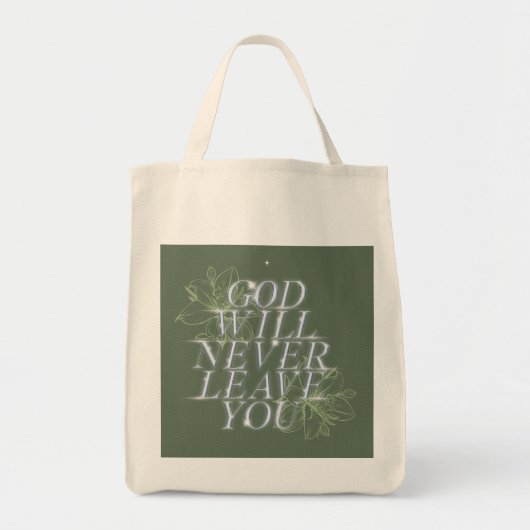 God zal je nooit verlaten tote bag (Voorkant)