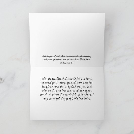 God zal je vrede geven kaart (Binnen)