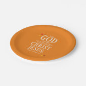 "GOD zal leveren" - Bijbelse Thanksgiving Dag Papieren Bordje (Gekanteld)