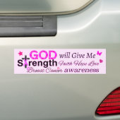 GOD zal me kracht geven Bumpersticker (Op auto)