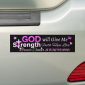 GOD zal me kracht geven Bumpersticker (Op auto)