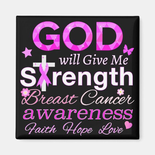 GOD zal me kracht geven Magneet (Voorkant)