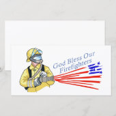 God Zal Onze Brandweer Beschermen Bedankkaart (Voorkant / Achterkant)