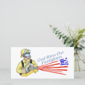 God Zal Onze Brandweer Beschermen Bedankkaart (Staand voorkant)