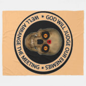 GOD ZAL ONZE VIJANDEN BEOORDELEN FLEECE DEKEN (Voorkant (Horizontaal))