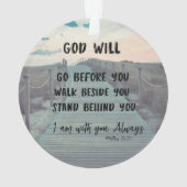 God zal staan met U Inspirerend Christelijk Ornament (achterkant)