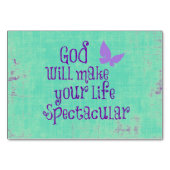God zal uw leven spectaculair citaat maken kaart (Voorkant)