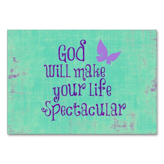 God zal uw leven spectaculair citaat maken kaart (Voorkant)
