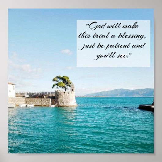 God zal van deze beproeving een zegenende Christel Poster (Voorkant)