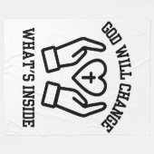 God zal veranderen wat er in zit fleece deken (Voorkant (Horizontaal))