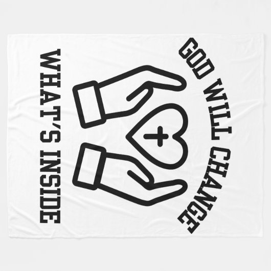 God zal veranderen wat er in zit fleece deken (Voorkant (Horizontaal))