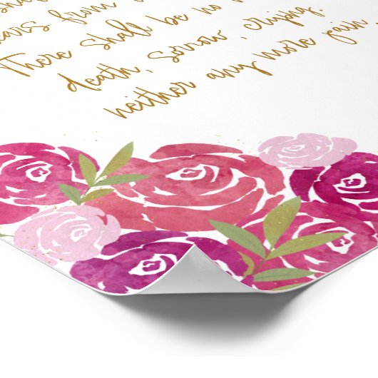 God zal wegvagen alle tranen Openbaring 21:4 Poster (Hoek)