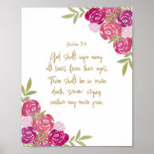 God zal wegvagen alle tranen Openbaring 21:4 Poster (Voorkant)