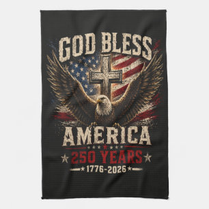 God Zegen Amerika 250 Jaar 1776-2026 Theedoek