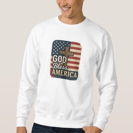 GOD Zegen Amerika - Christelijk Trui (Voorkant)