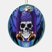 God Zegen Amerika Keramisch Ornament (Links)