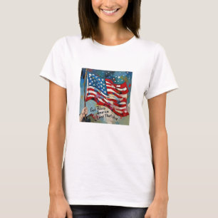 God Zegen Amerika Land Dat Ik Beminn Patriottische T-shirt