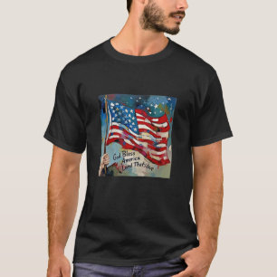 God Zegen Amerika Land Dat Ik Beminn Patriottische T-shirt
