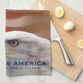 God Zegen Amerika Land van de Vrije Keukenhanddoek (Quarter Fold)