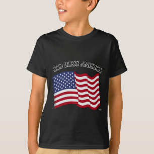 GOD ZEGEN AMERIKA met de vlag van de VS T-shirt