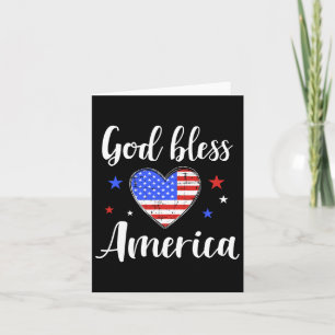 God Zegen Amerika Voor Patriottische Onafhankelijk Kaart
