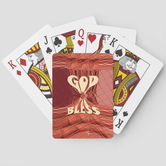 God Zegen Art Print Pokerkaarten (Achterkant)