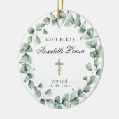 God Zegen Doop Eucalyptus Keramisch Ornament (Links)