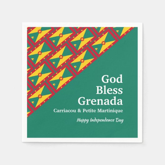 GOD ZEGEN GRENADA Custom Text GROENBOEK Servet (Voorkant)