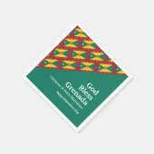 GOD ZEGEN GRENADA Custom Text GROENBOEK Servet (Hoek)