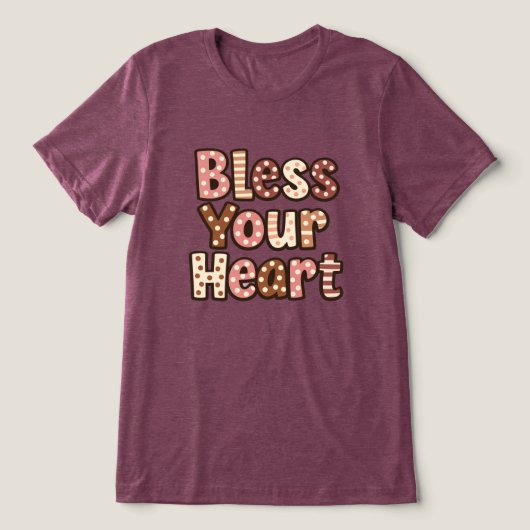God Zegen Je Hart Tri-Blend Shirt (Design voorkant)