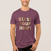 God Zegen Je Hart Tri-Blend Shirt (Voorkant)