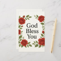God Zegen Je Religieuze Roos Bloemkaarten