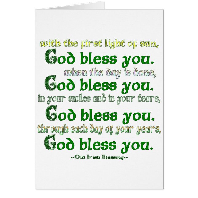 God Zegen Jou Ierse Zegen (Voorkant)